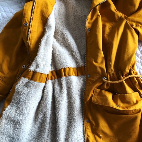 SOLD! Mustard Yellow Coat - Picture 3 of 4